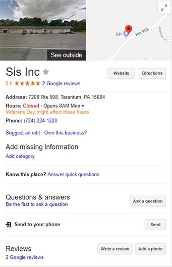 Google My Business Unclaimed Listing