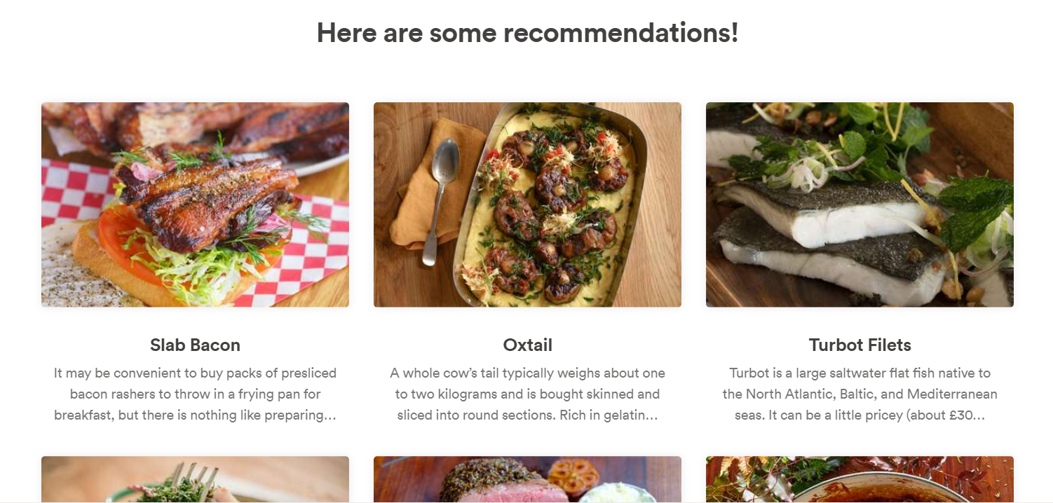 chefsteps thank you page recommendations