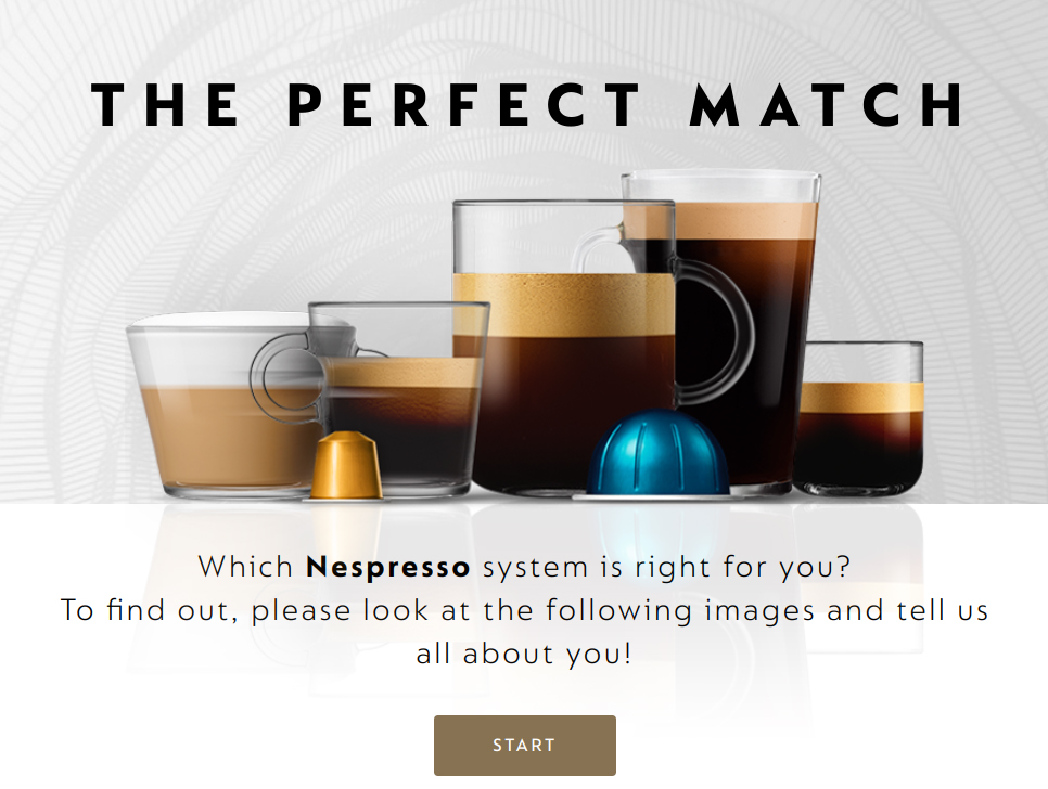 nespresso product recommendation solution
