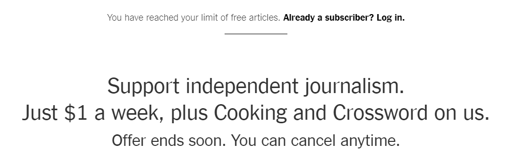 nytimes subscription limit