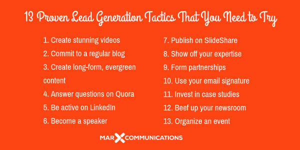 13 Proven Lead Generation Tactics That You Need to Try