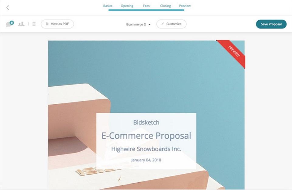 proposal generator tool Bidsketch