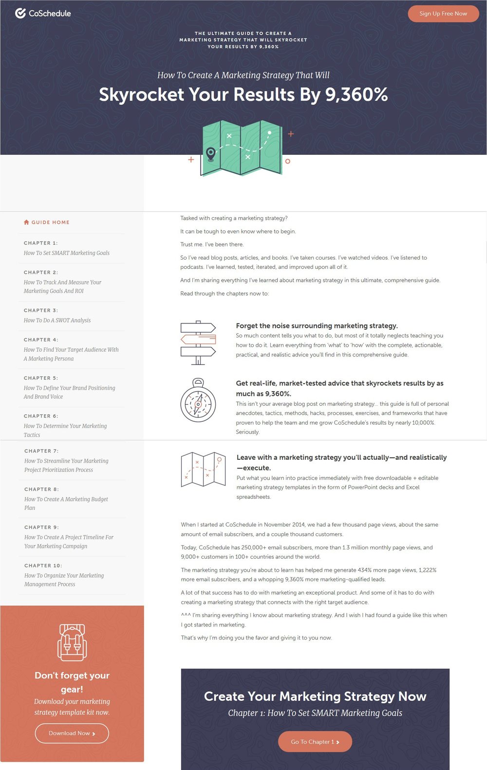 Landing Page example. Source: CoSchedule