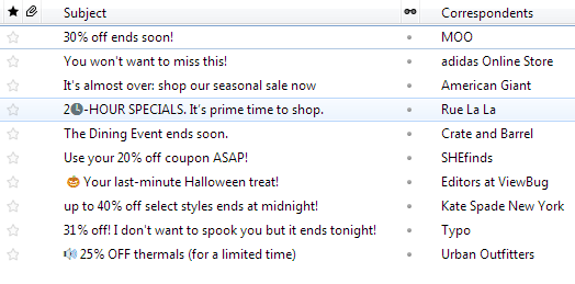 Urgency email Subject Lines
