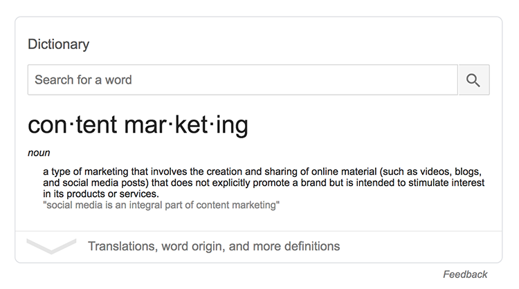 another word for content marketing