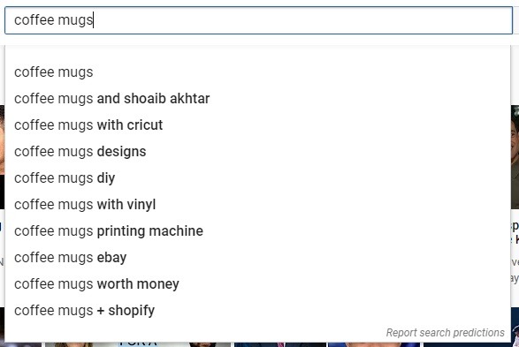 coffee mugs youtube keyword search