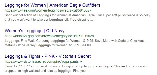 example of good product category meta descriptions