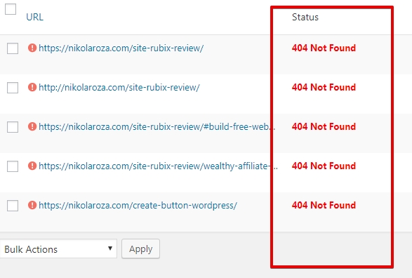 dashboard for broken link- very effecient