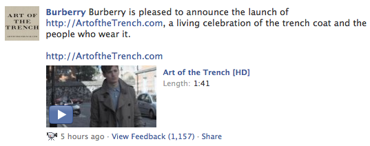 facebook burberry user generated campaign example