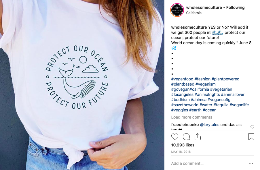 Wholesome Culture’s Instagram post which surpassed it’s 300 like goal.