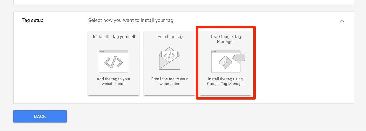 choose to install using Google Tag Manager