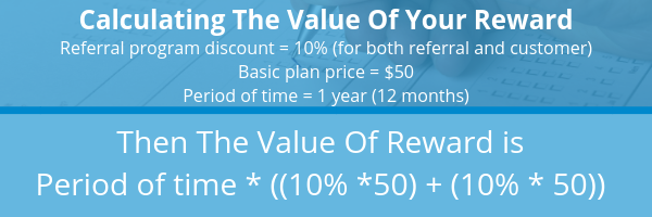 calculating the value of your referral rewards formula