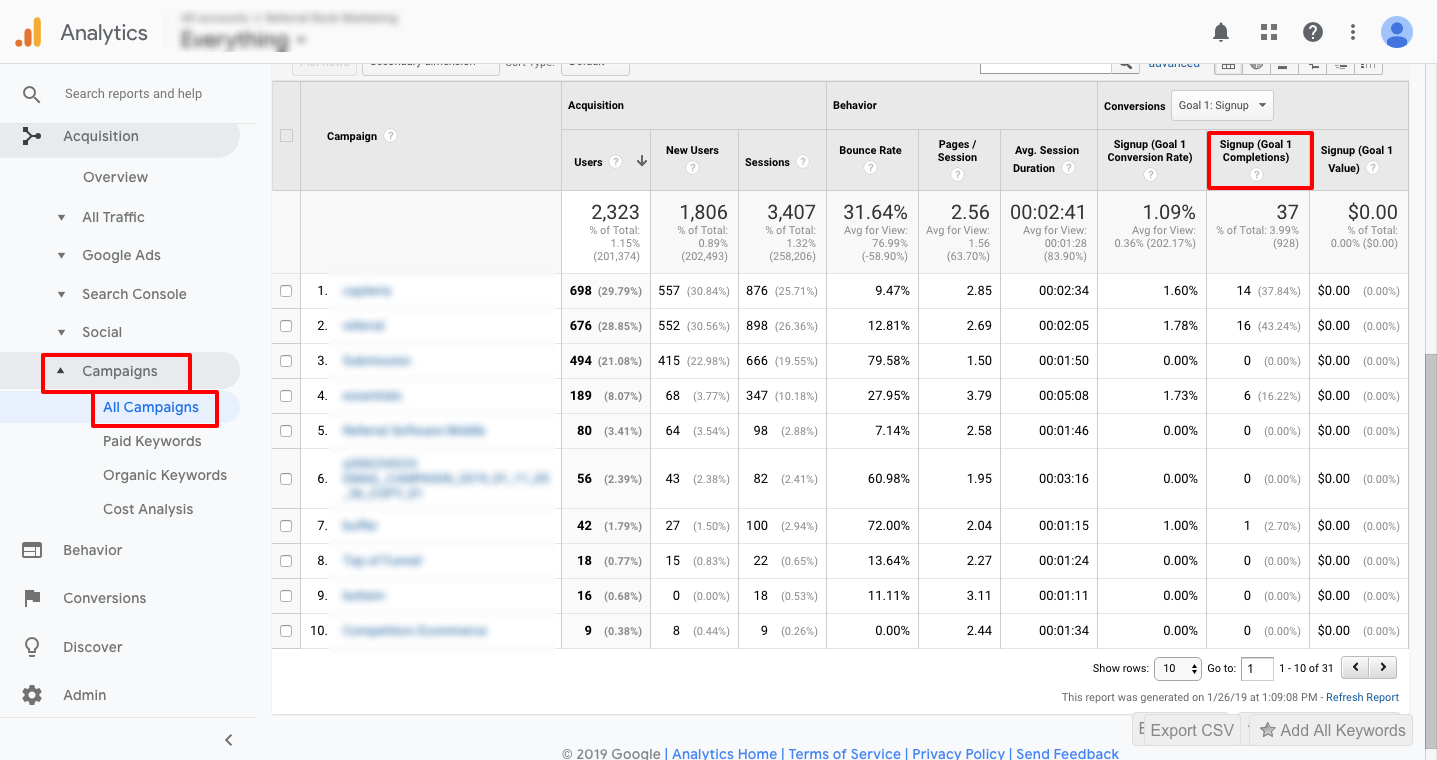 Analytics UTM