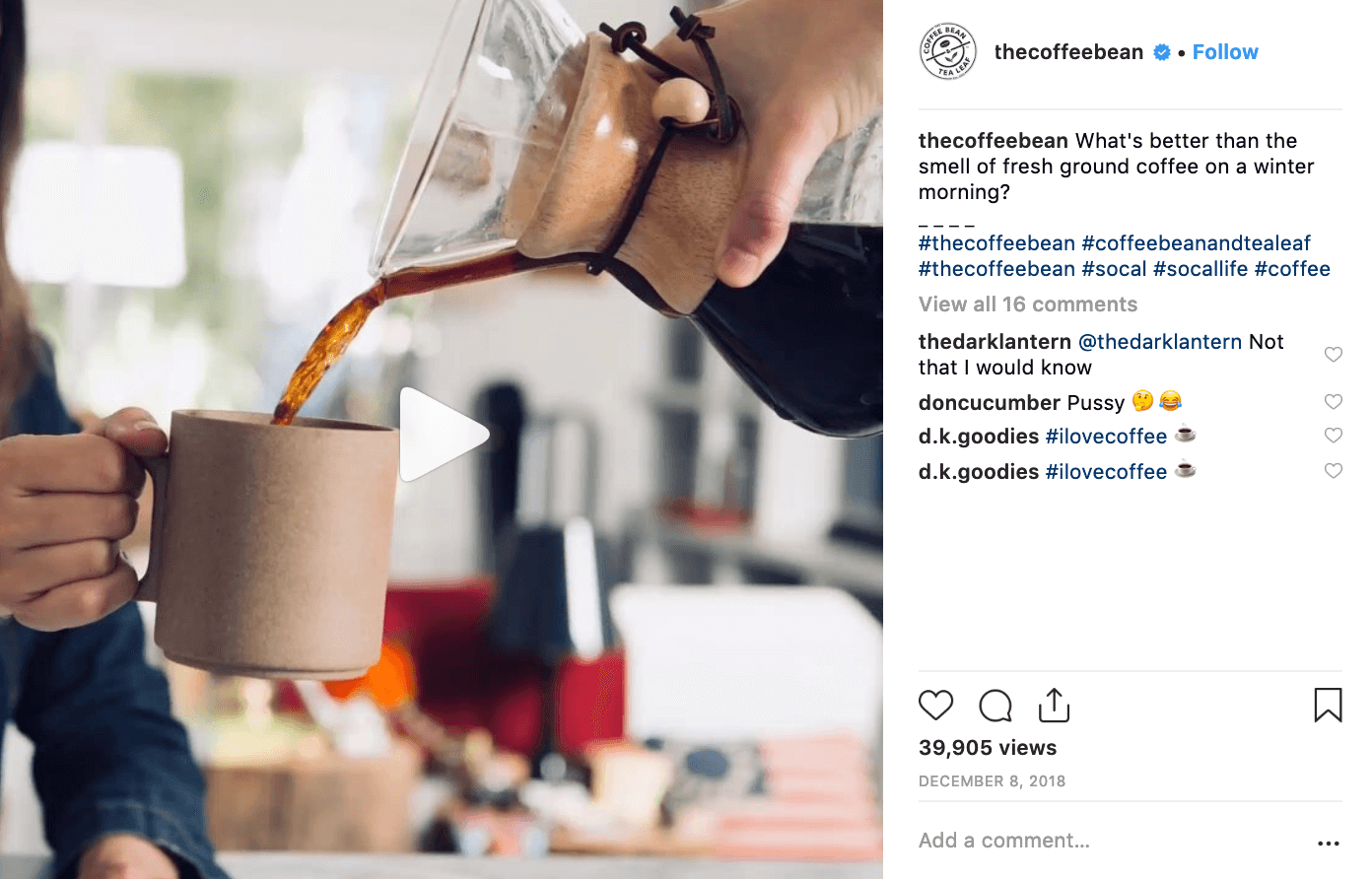 The Coffee Bean - Instagram Videos