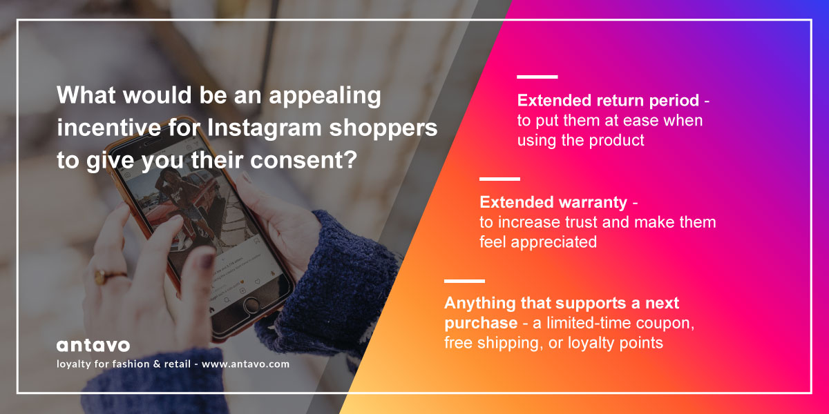 Instagram shopping customer incentives