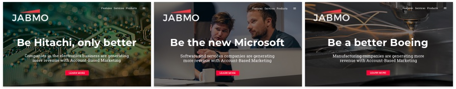jabmo abm website personalization