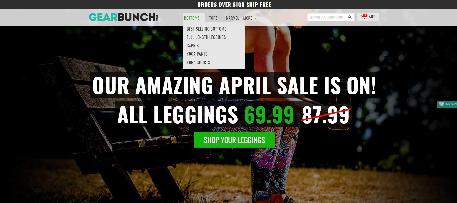 Gearbunch online legging store example