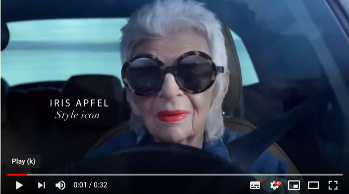 Iris Apfel was the face of luxury car company Citroen