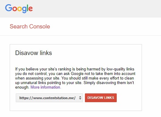 Google Disavow Tool 