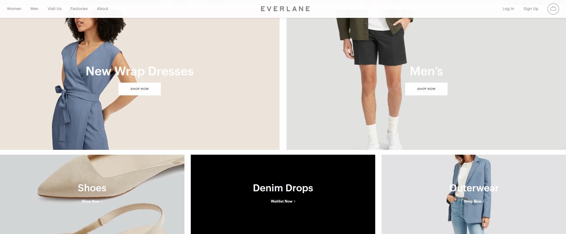 online clothing brand example everlane