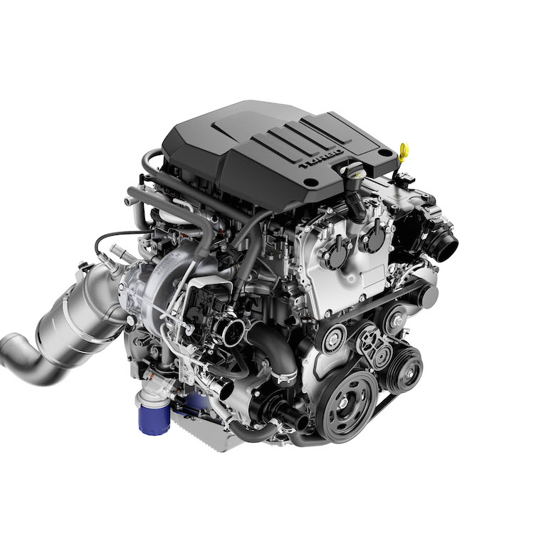 Chevrolet Silverado turbocharged 2.7-liter four-cylinder engine.