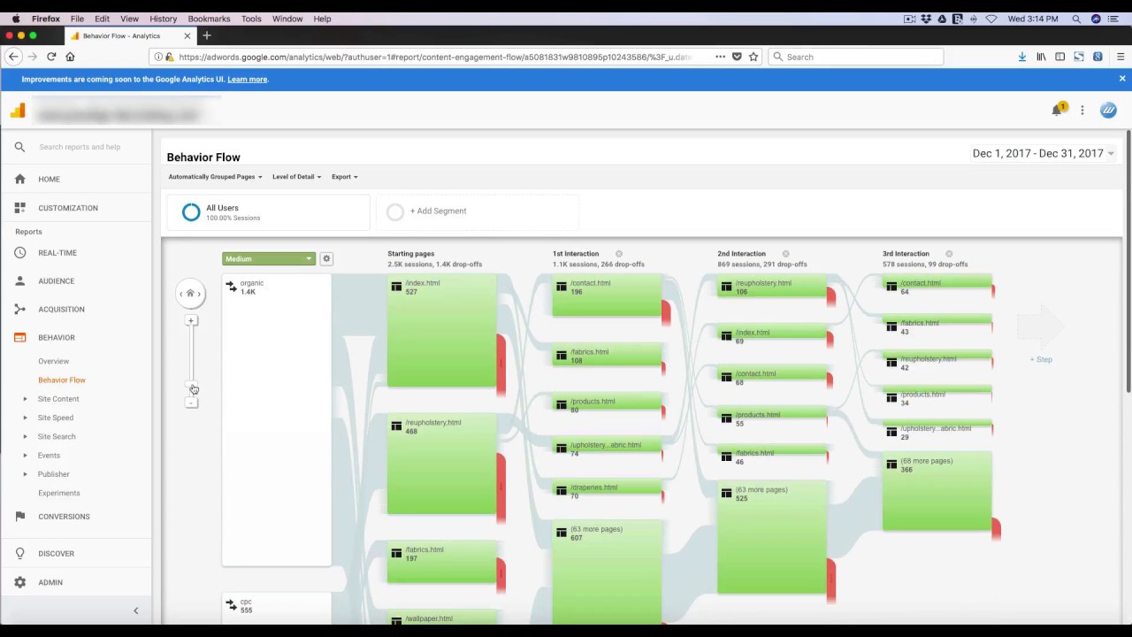 how to use Google’s Behavior Flow report. 