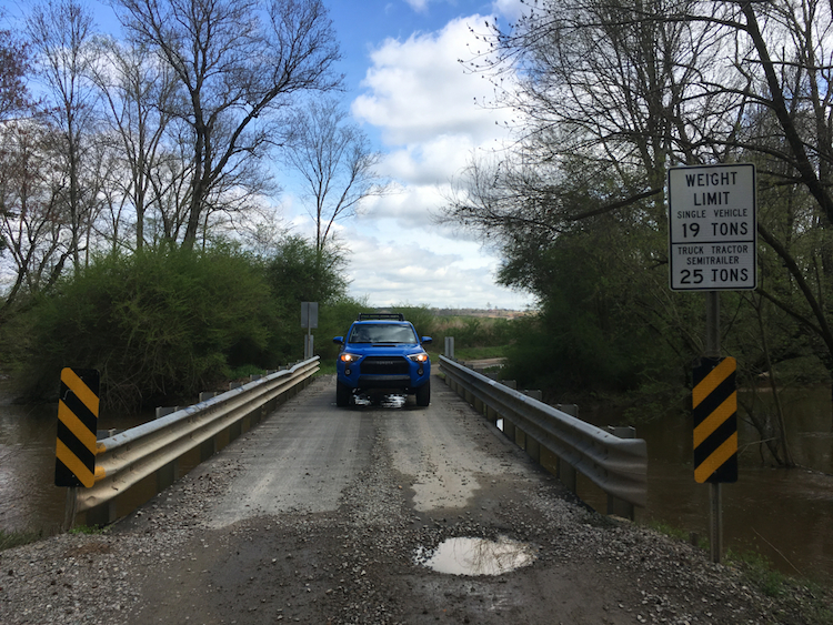 2019 Toyota 4Runner on SR 1628 (Cool Springs Road) in Chatham County, NC.