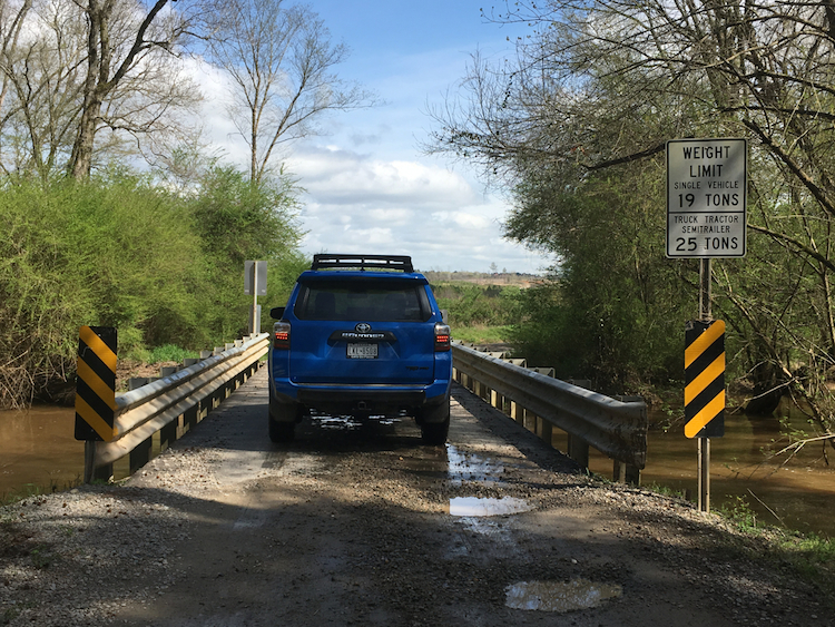 2019 Toyota 4Runner on SR 1628 (Cool Springs Road) in Chatham County, NC.