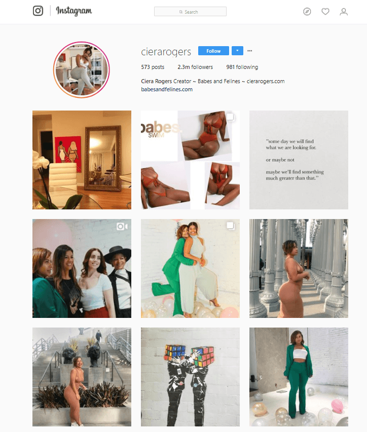 example of entrepreneur personal instagram 