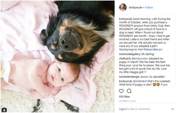 ecommerce influencer post example instagram