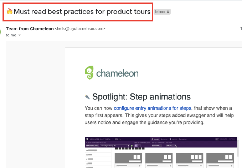 Chameleon sales email