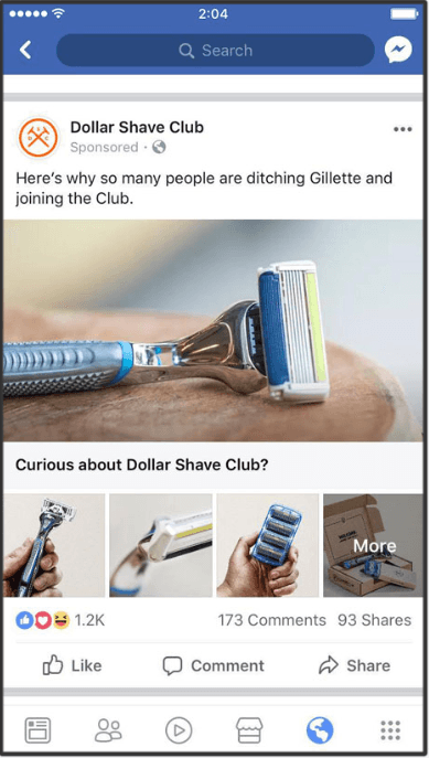 ecommerce facebook ad example