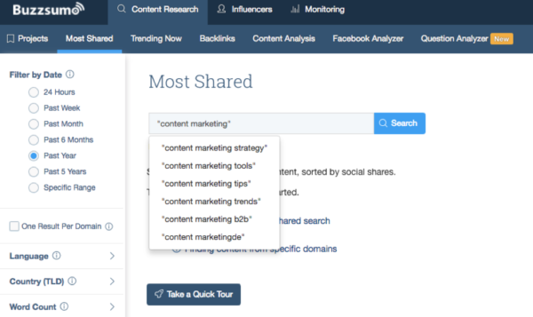Identify which content is working well with BuzzSumo