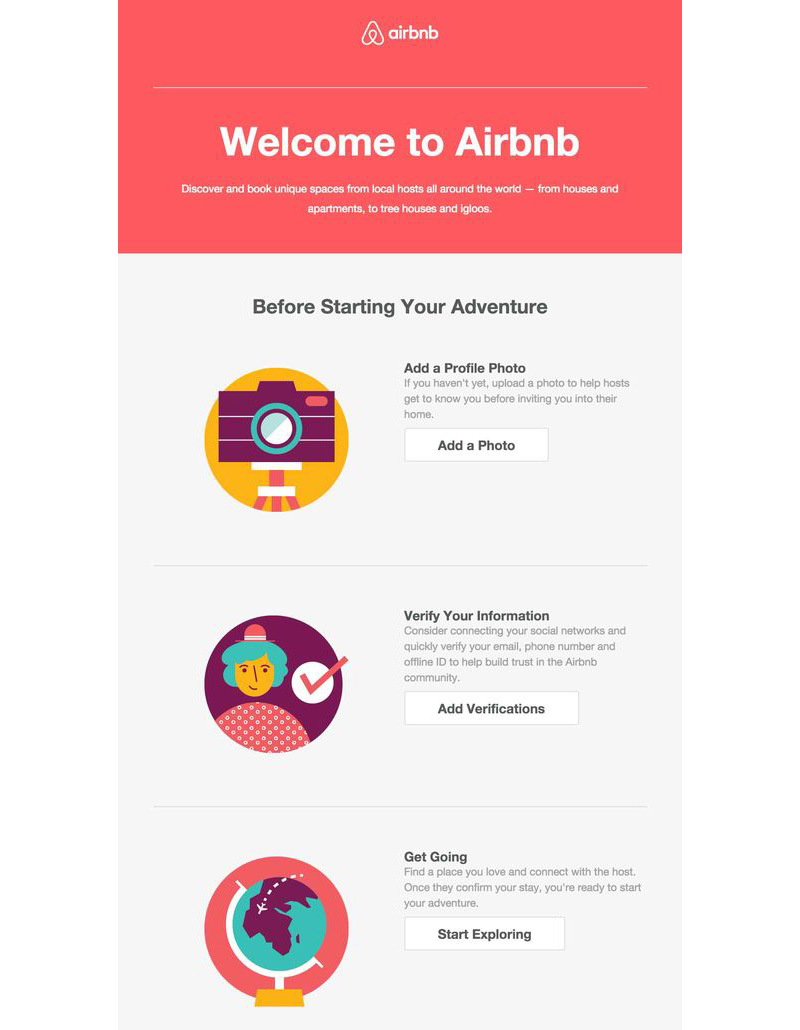 Airbnb email cta