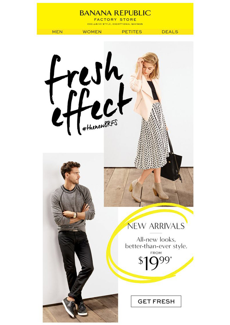 Banana Republic email CTA