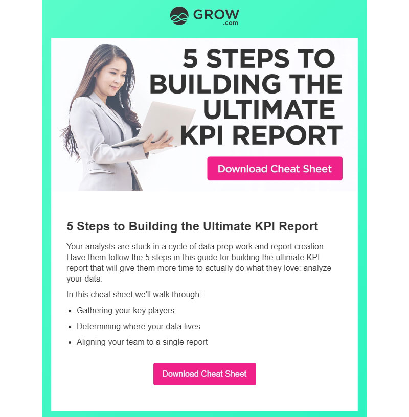 Grow email cta