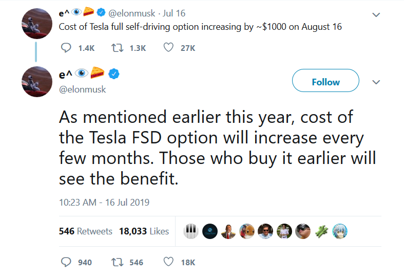Musk tweet advertisement
