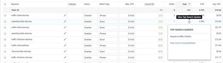 exact match changes