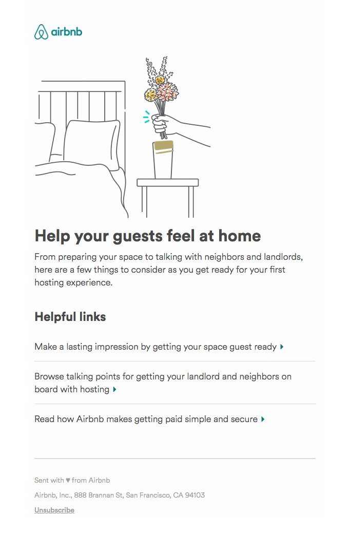 Newsletter ideas Airbnb