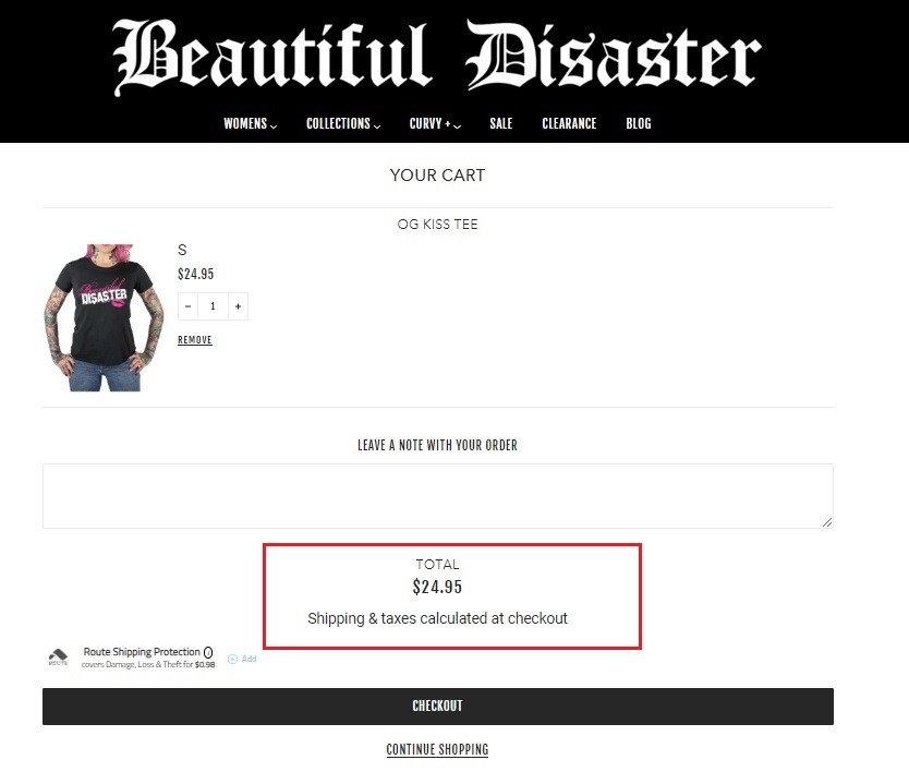 Beautiful disaster good checkout page example
