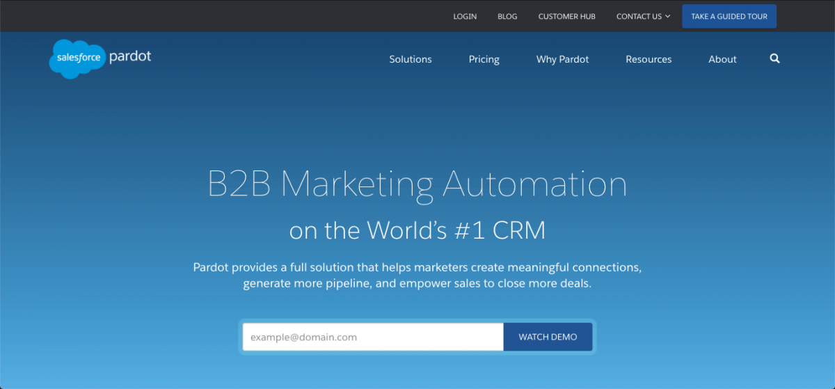 Pardot Screenshot