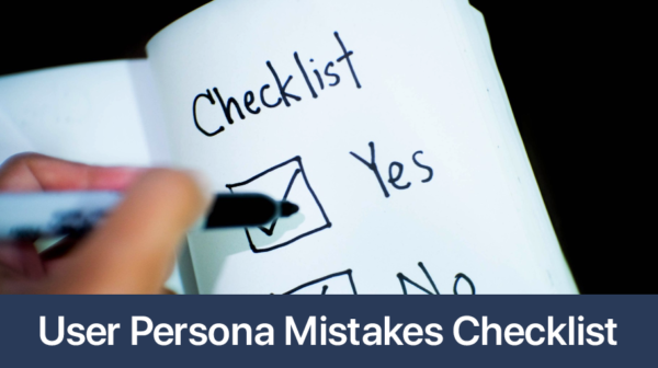 User persona mistakes checklist