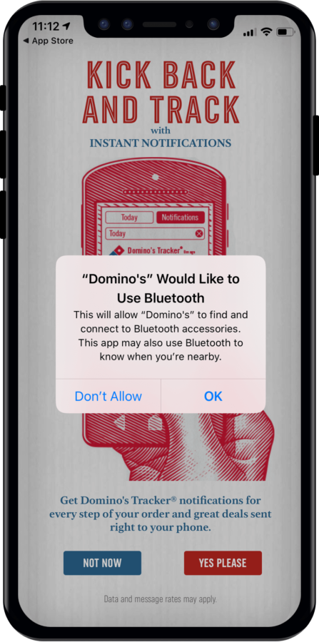 Dominos iOS 13 feature example