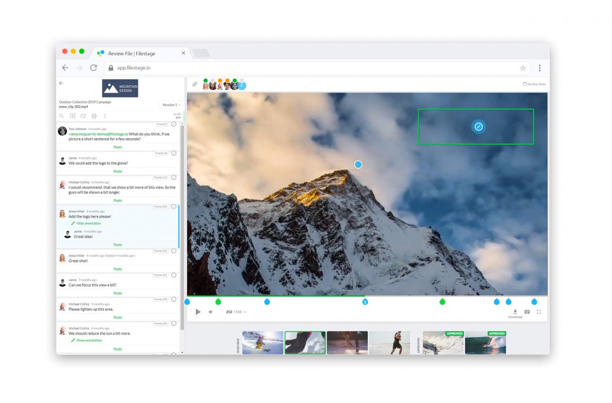 Filestage Screenshot Videos