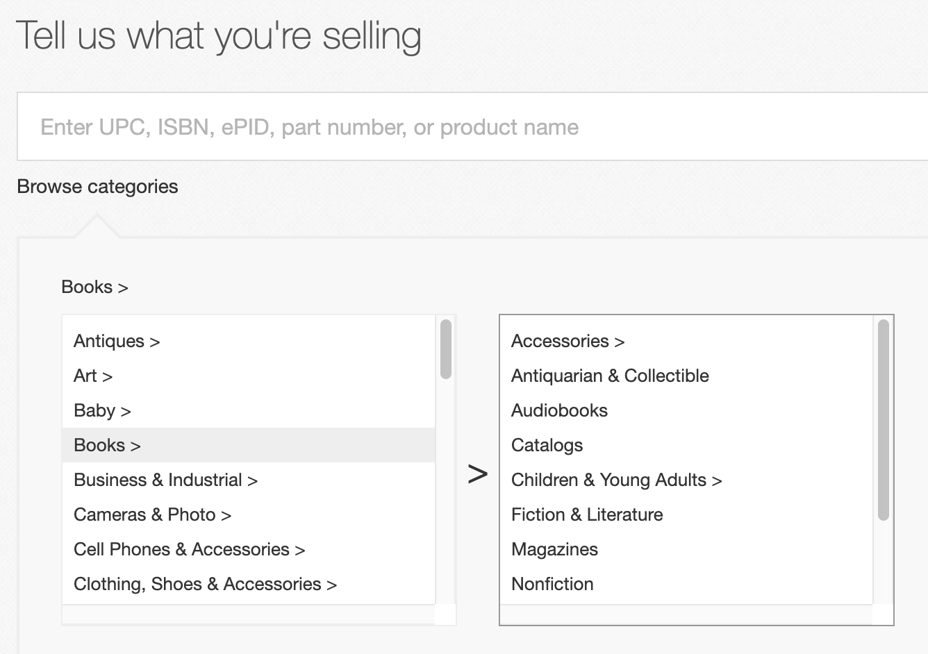 ebay item for sale form
