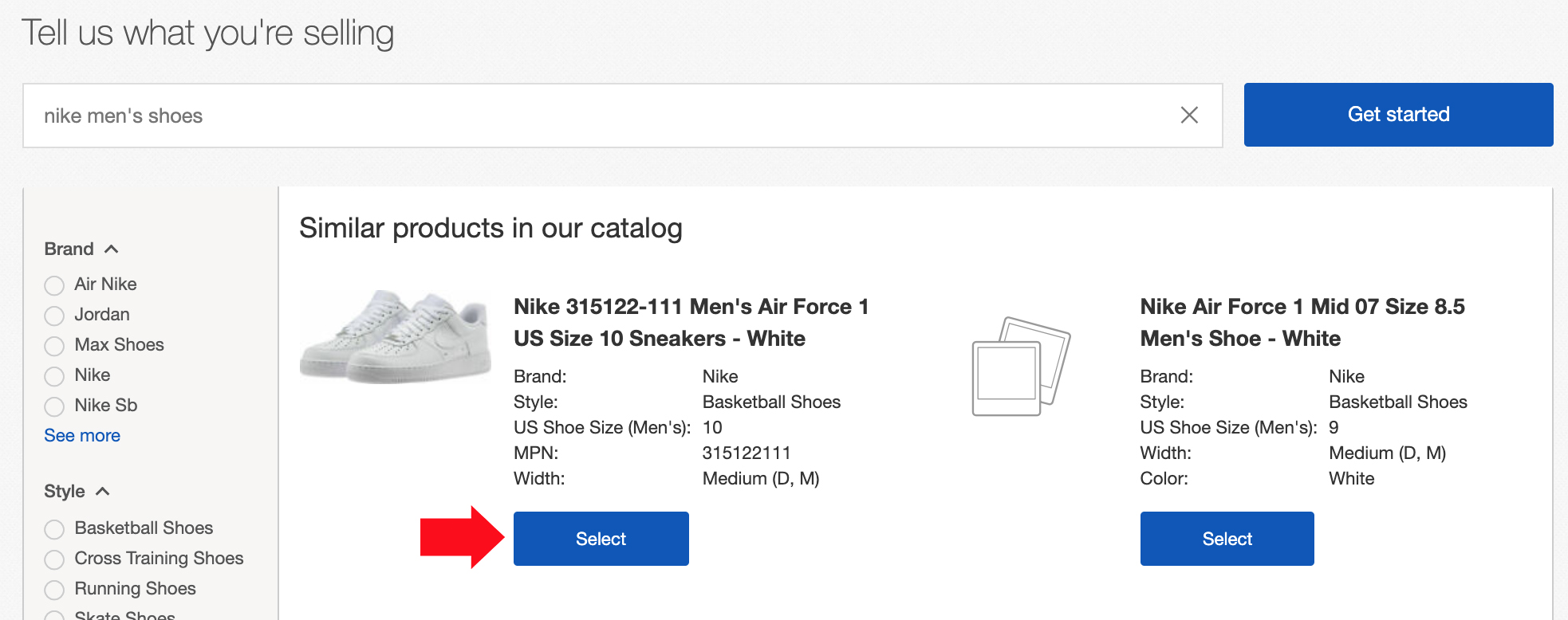 ebay select product