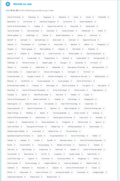Text Optimizer topic modeling