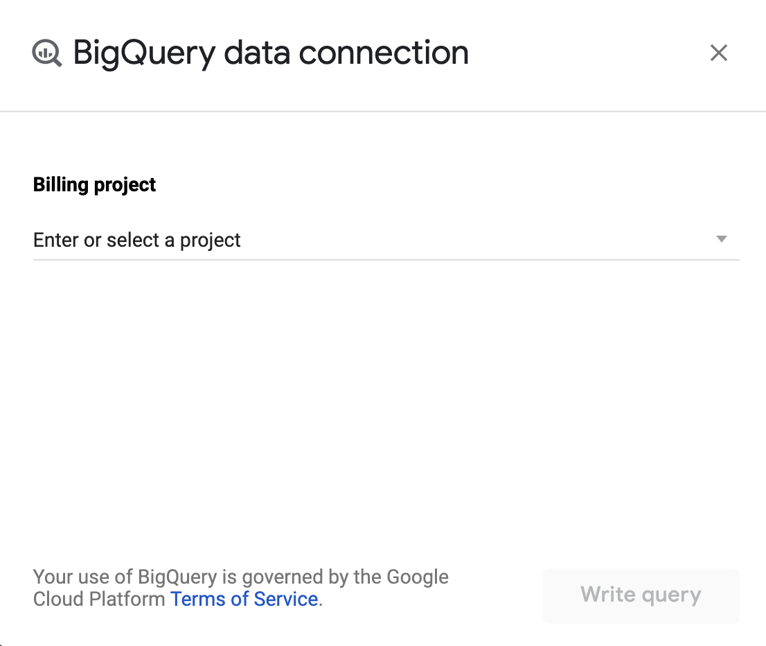 bigquery data connection.