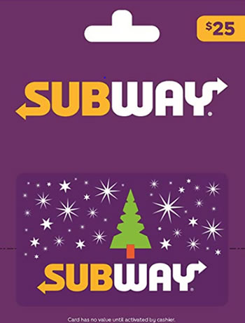 Subway gift card