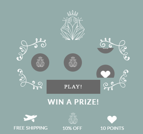 Luxury kidswear retailer Shan & Toad offers a little game during the first time members visit the loyalty program. This prize spin is very enticing and draws in people easily.
